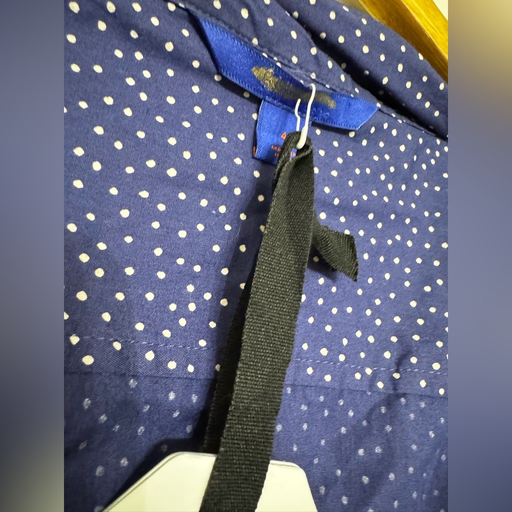 NWT! GapStudio Navy Blue Dot Poplin Maxi Shirtdress 🪂✏️ - Picture 11 of 13
